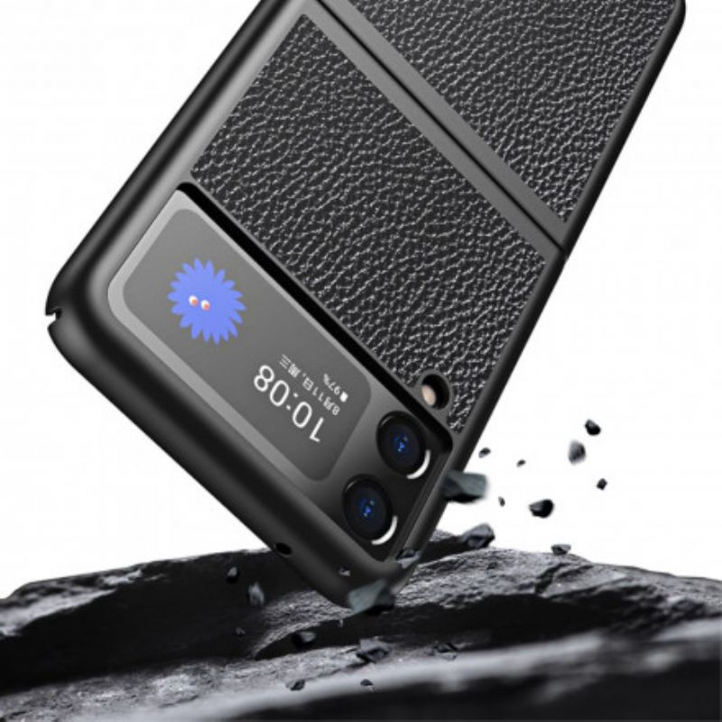 Capa De Celular Para Samsung Galaxy Z Flip 3 5G De Couro Estilo Design De Couro
