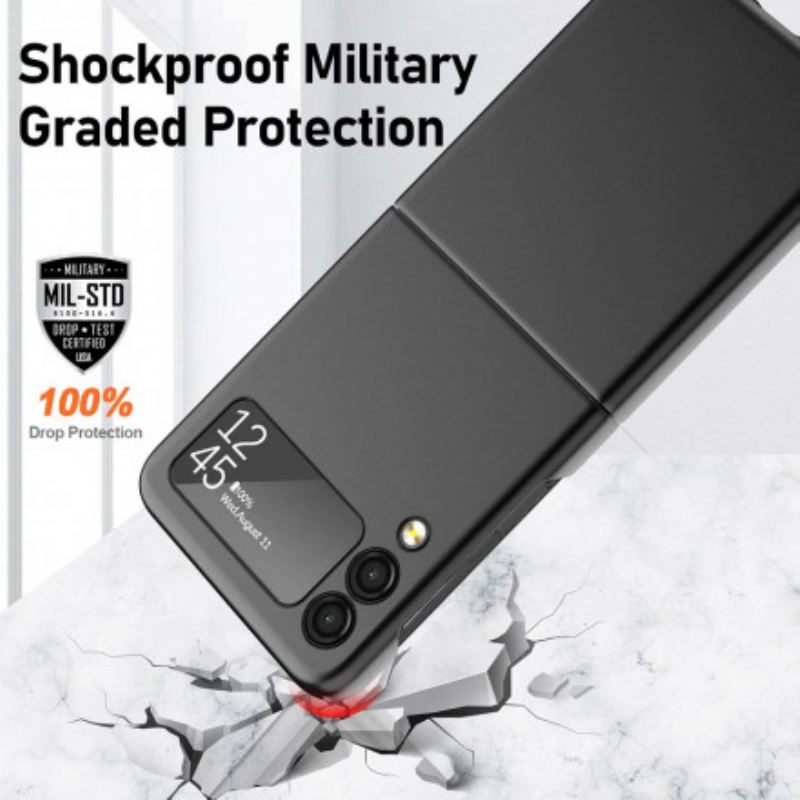 Capa Para Samsung Galaxy Z Flip 3 5G De Couro Clássico