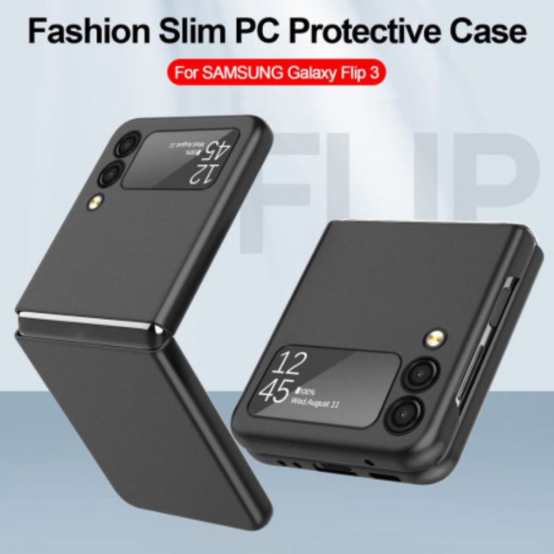 Capa Para Samsung Galaxy Z Flip 3 5G De Couro Clássico