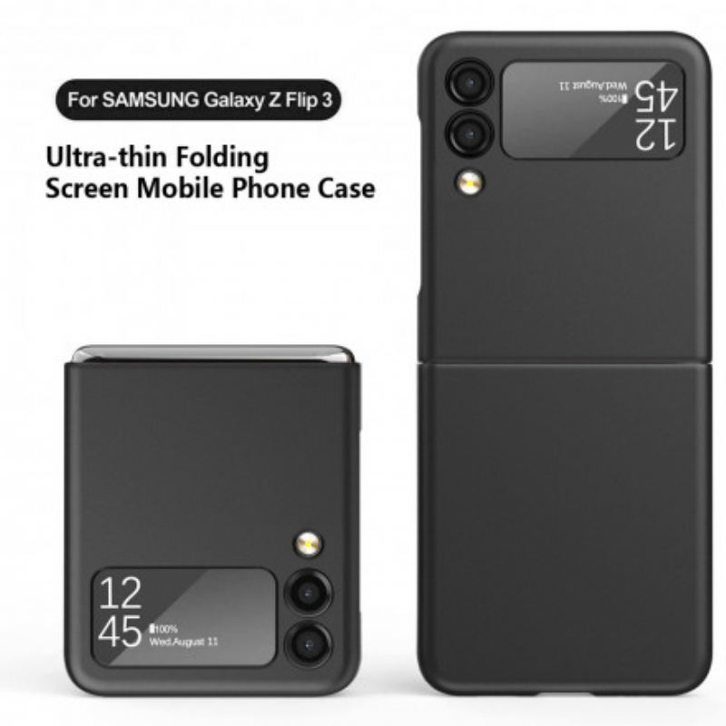 Capa Para Samsung Galaxy Z Flip 3 5G De Couro Clássico