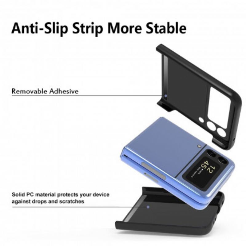 Capa Para Samsung Galaxy Z Flip 3 5G De Couro Clássico