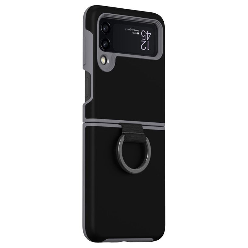 Capa Para Samsung Galaxy Z Flip 3 5G De Couro Design De Suporte De Anel Gkk