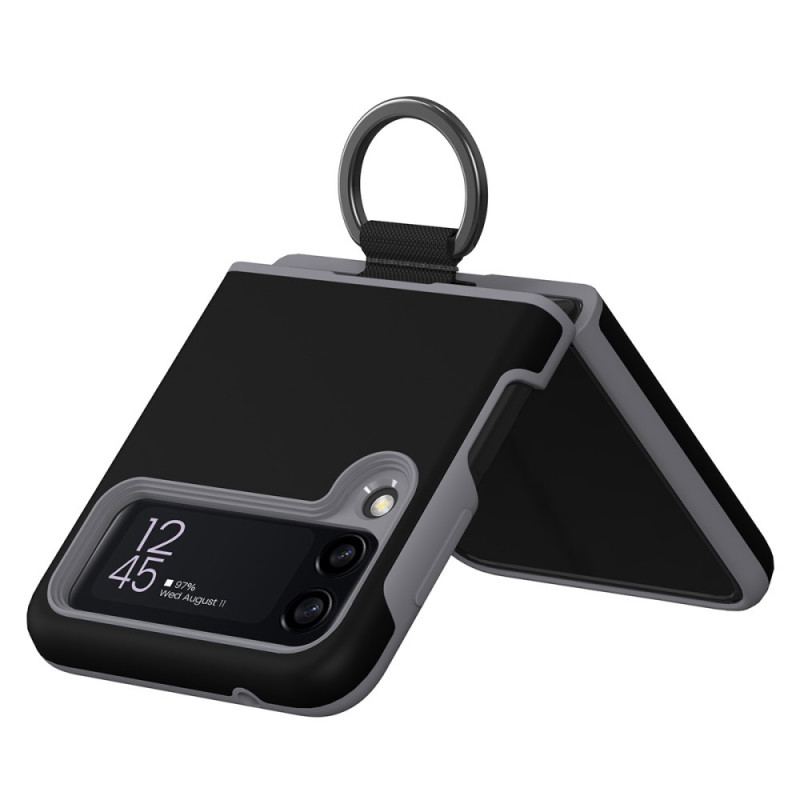 Capa Para Samsung Galaxy Z Flip 3 5G De Couro Design De Suporte De Anel Gkk