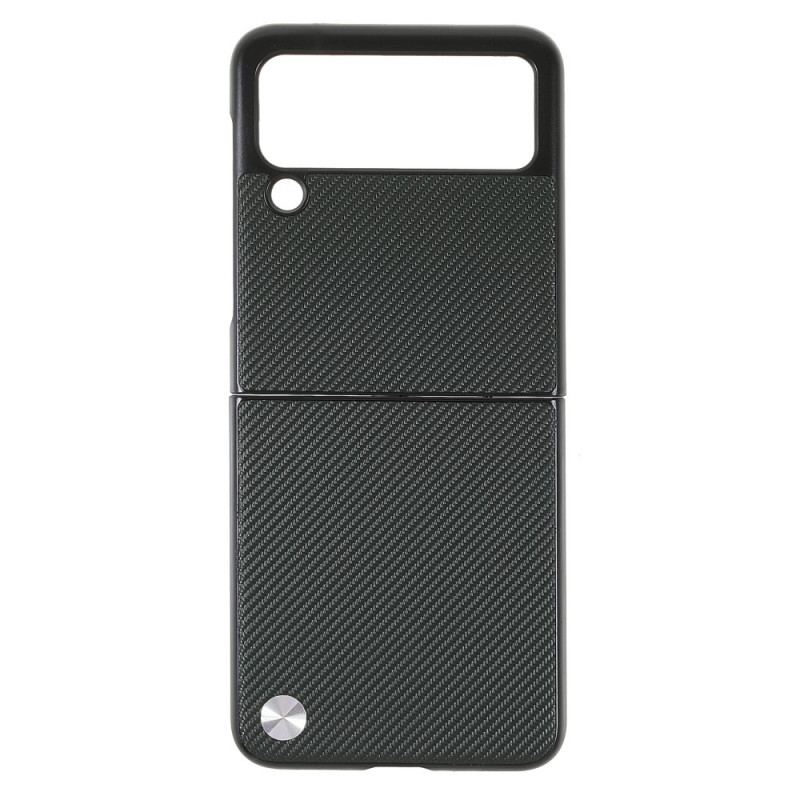 Capa Para Samsung Galaxy Z Flip 3 5G De Couro Fibra De Carbono X-level