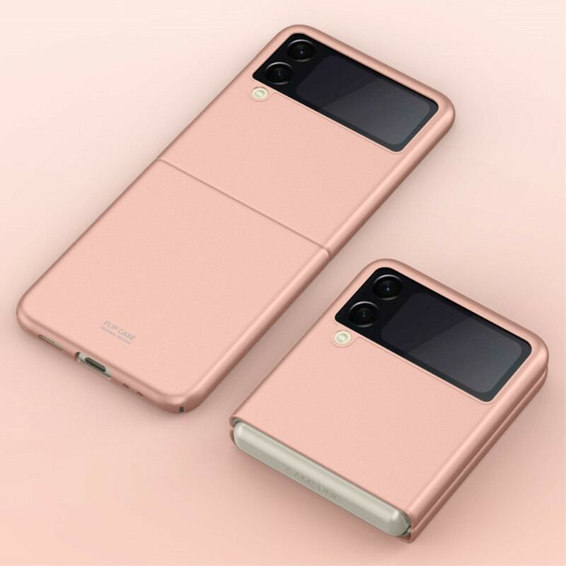 Capa Para Samsung Galaxy Z Flip 3 5G De Couro Sensação De Pele