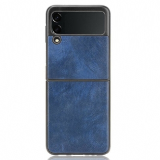 Capa Para Samsung Galaxy Z Flip 3 5G De Couro Couro Sintético De Lichia