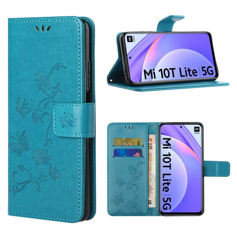 Capa Flip Para Xiaomi Mi 10T Lite Borboletas Asiáticas