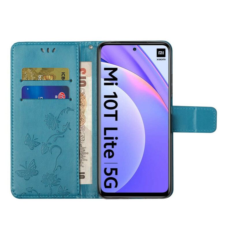 Capa Flip Para Xiaomi Mi 10T Lite Borboletas Asiáticas
