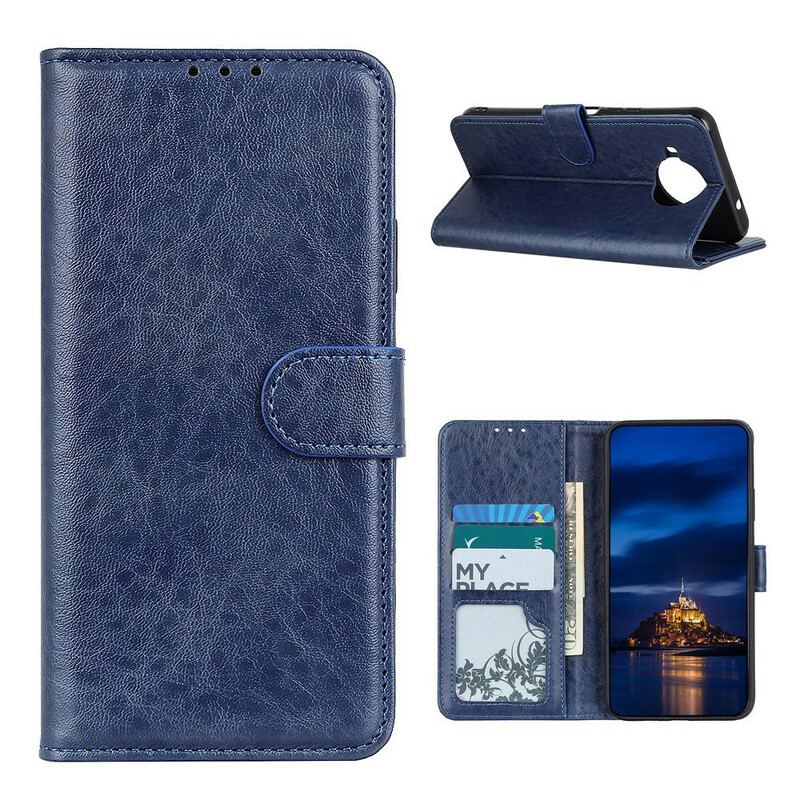 Capa Flip Para Xiaomi Mi 10T Lite Couro Sintético Texturizado