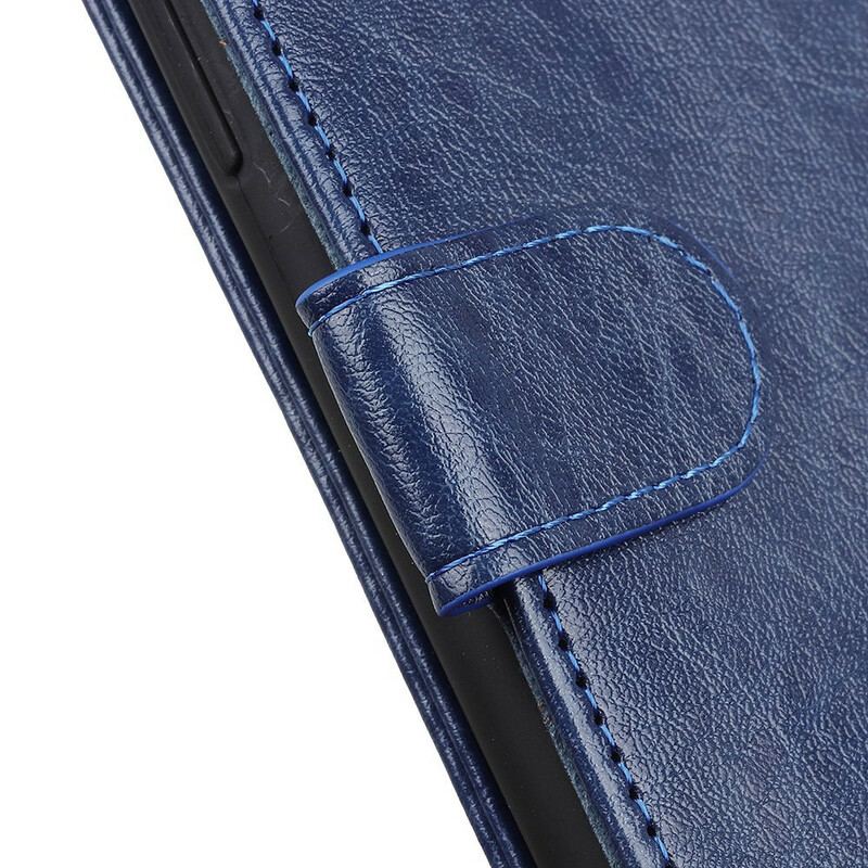 Capa Flip Para Xiaomi Mi 10T Lite Couro Sintético Texturizado