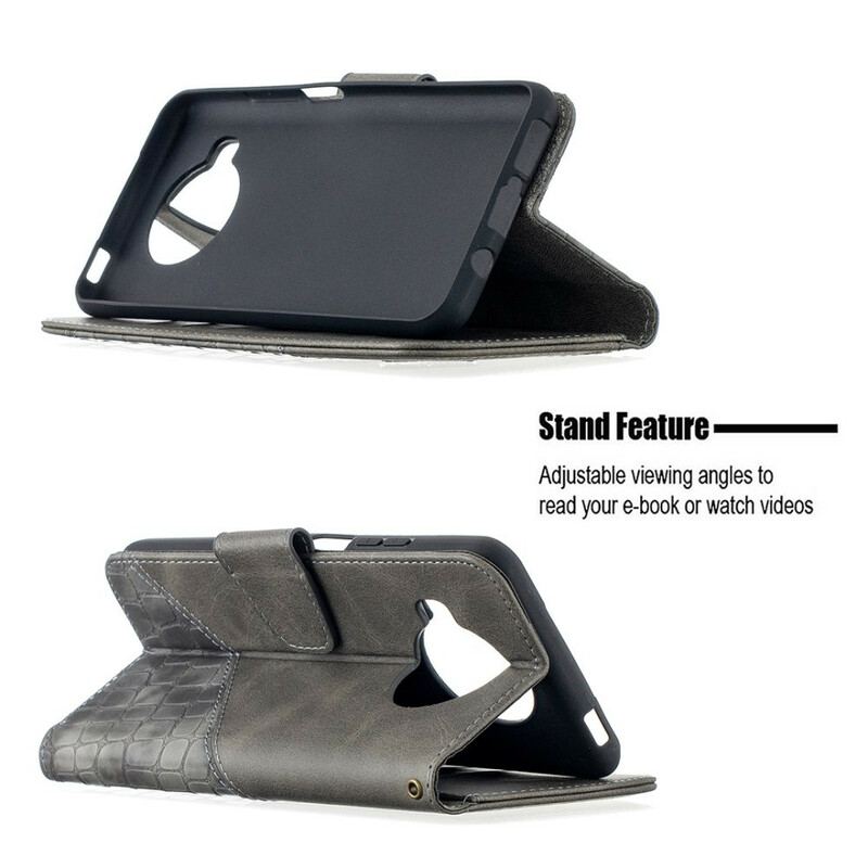 Capa Flip Para Xiaomi Mi 10T Lite Pele De Crocodilo
