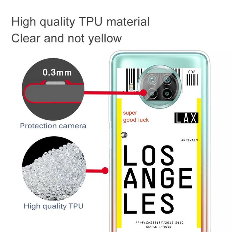 Capa Para Xiaomi Mi 10T Lite Cartão De Embarque Para Los Angeles