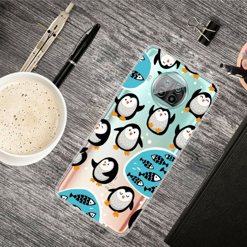Capa Para Xiaomi Mi 10T Lite Pinguins E Peixes