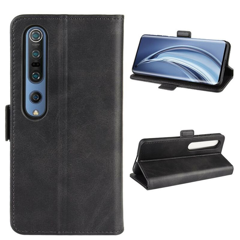 Capa De Couro Para Xiaomi Mi 10 / 10 Pro Flip Aba Dupla