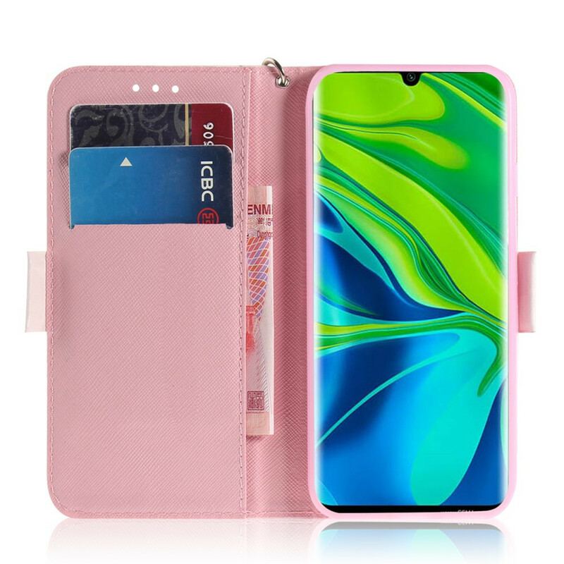 Capa Folio Para Xiaomi Mi 10 / 10 Pro De Cordão Bomba Strappy