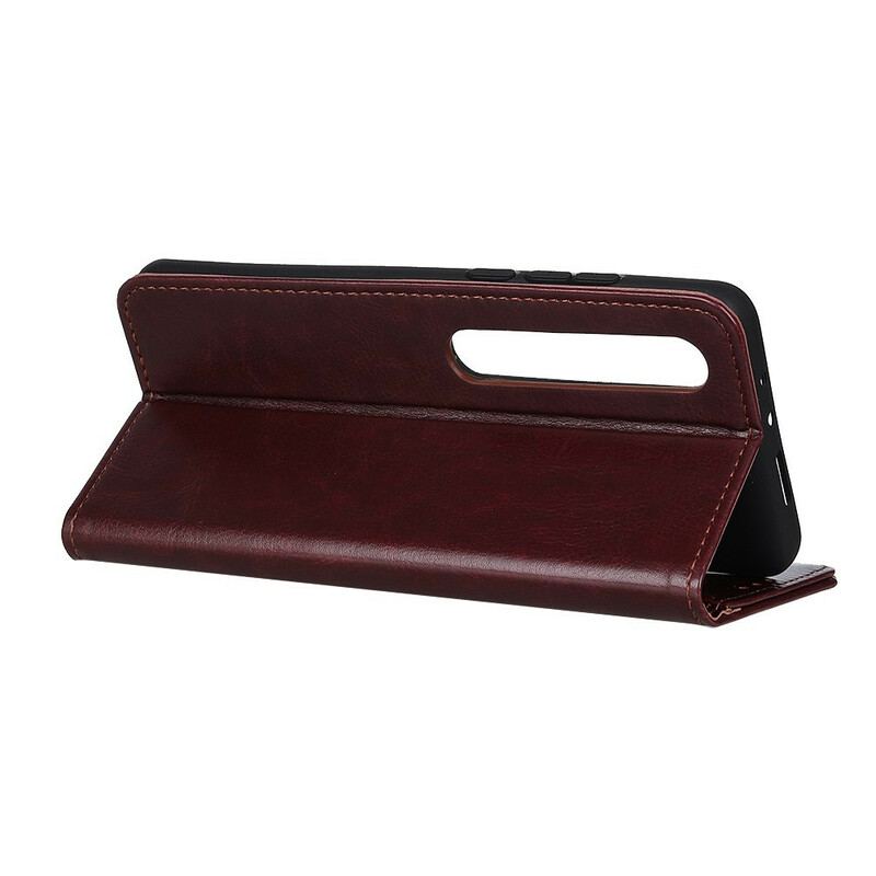 Capa Folio Para Xiaomi Mi 10 / 10 Pro Efeito Couro Discreto