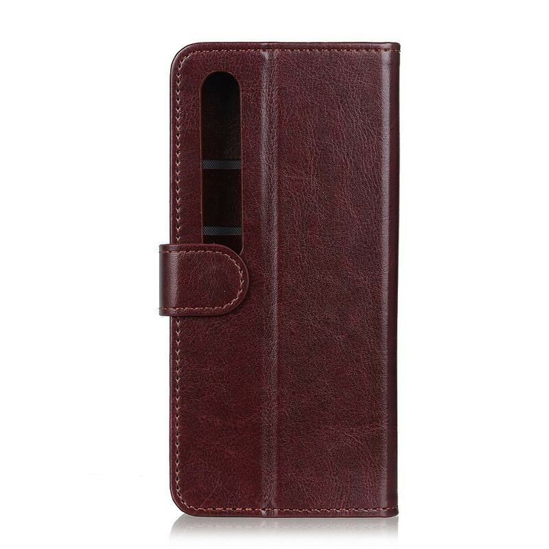 Capa Folio Para Xiaomi Mi 10 / 10 Pro Efeito Couro Discreto