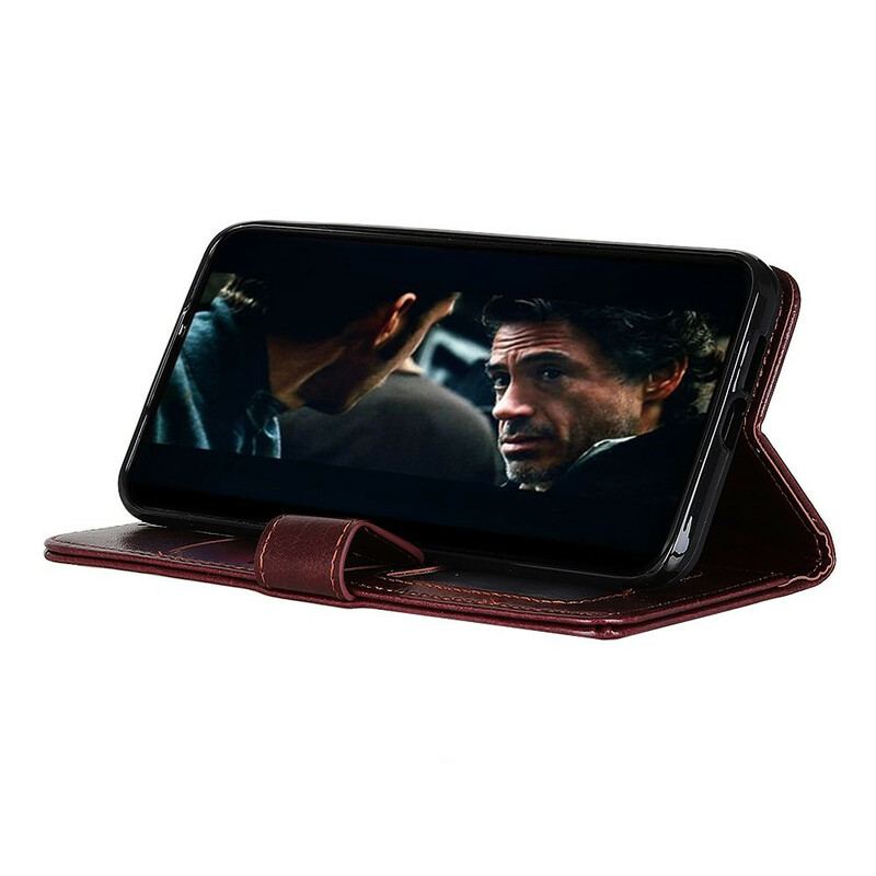 Capa Folio Para Xiaomi Mi 10 / 10 Pro Efeito Couro Discreto