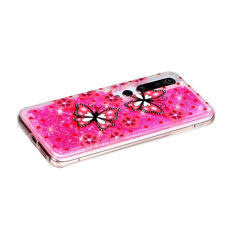 Capa Para Xiaomi Mi 10 / 10 Pro Lantejoulas Borboletas