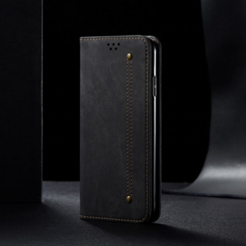 Capa De Celular Para Xiaomi Mi 11 (5G) Flip Tecido Jeans