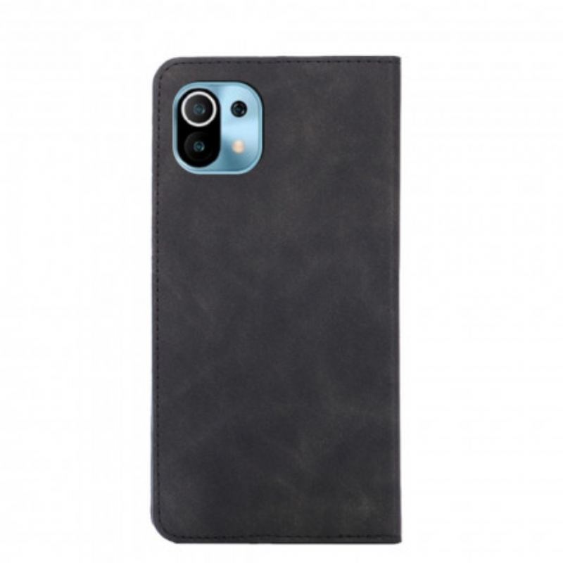 Capa De Celular Para Xiaomi Mi 11 (5G) Flip Toque De Pele