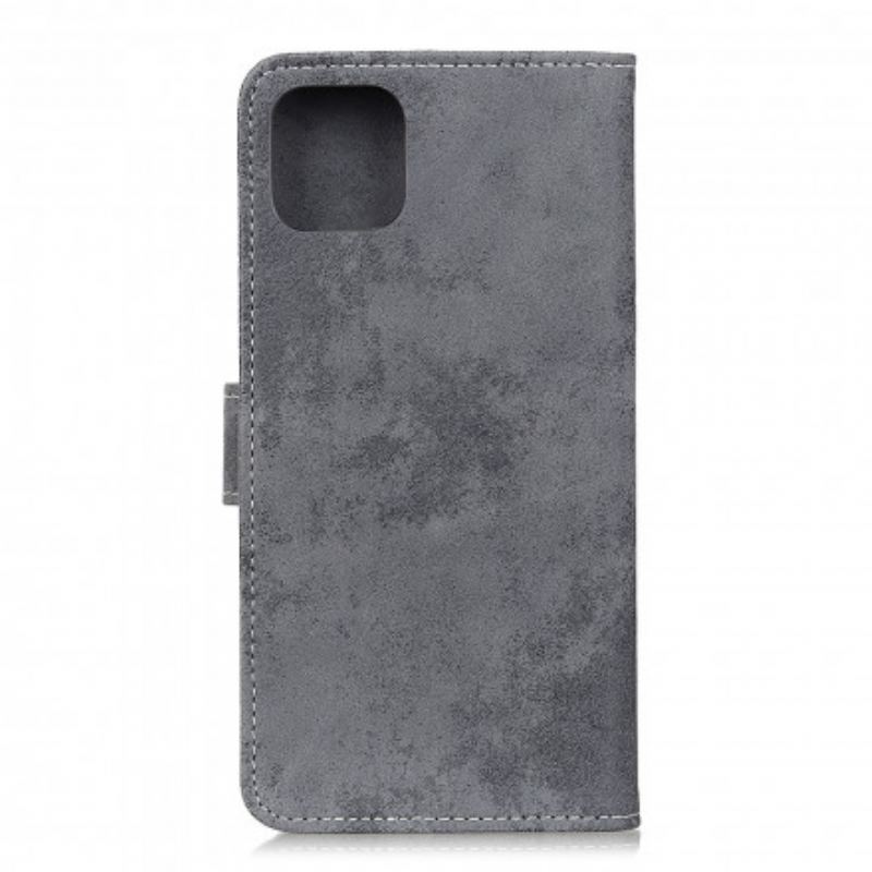 Capa Flip Para Xiaomi Mi 11 (5G) Couro Falso Vintage