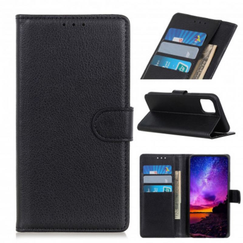 Capa Flip Para Xiaomi Mi 11 (5G) Couro Sintético De Lichia Tradicional