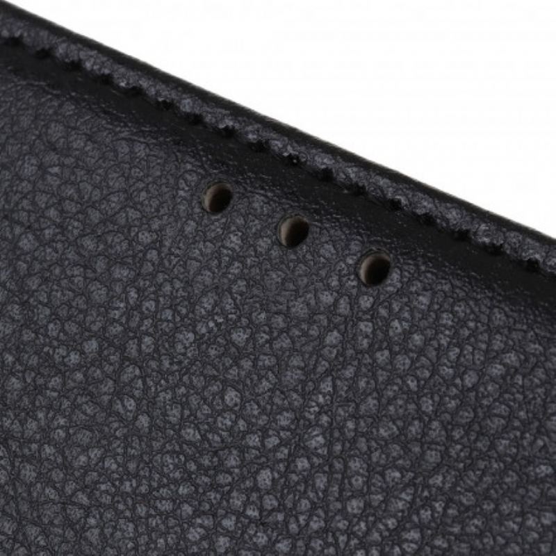 Capa Flip Para Xiaomi Mi 11 (5G) Couro Sintético De Lichia Tradicional
