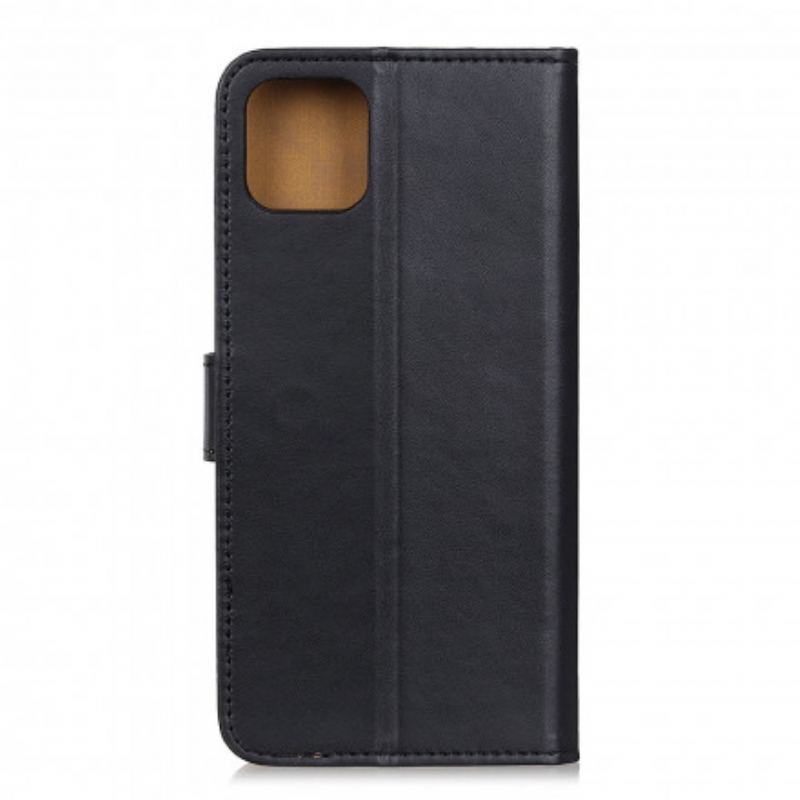 Capa Flip Para Xiaomi Mi 11 (5G) Couro Sintético Liso