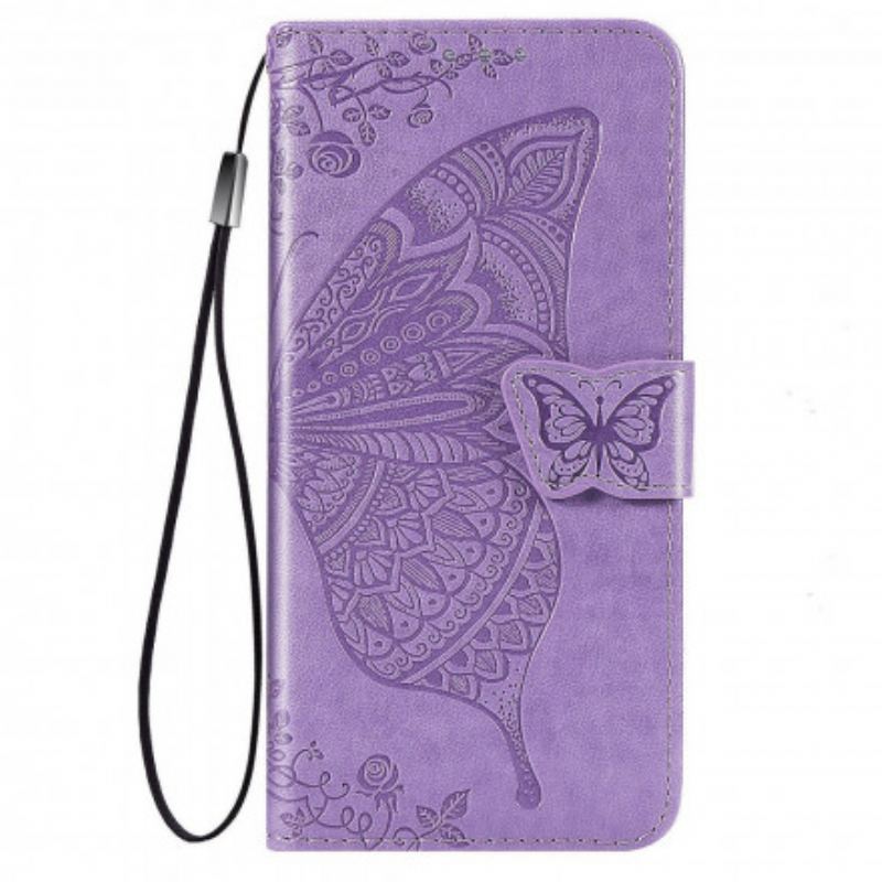 Capa Flip Para Xiaomi Mi 11 (5G) Meia Borboleta