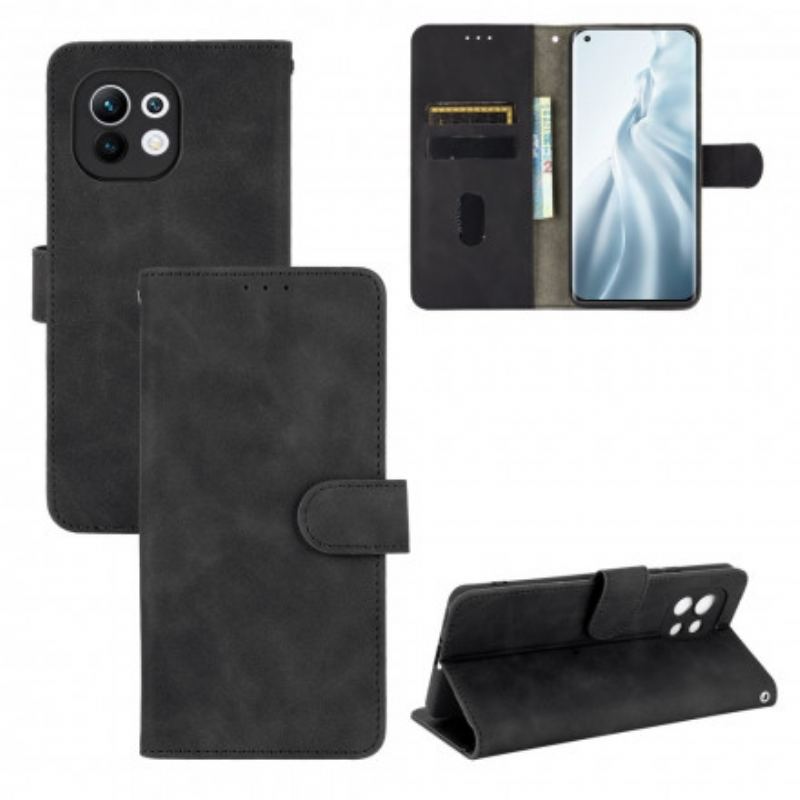 Capa Flip Para Xiaomi Mi 11 (5G) Toque De Pele