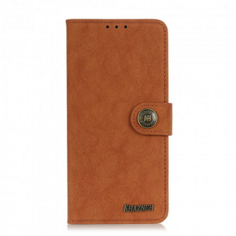 Capa Folio Para Xiaomi Mi 11 (5G) Couro Dividido Retrô Khazneh
