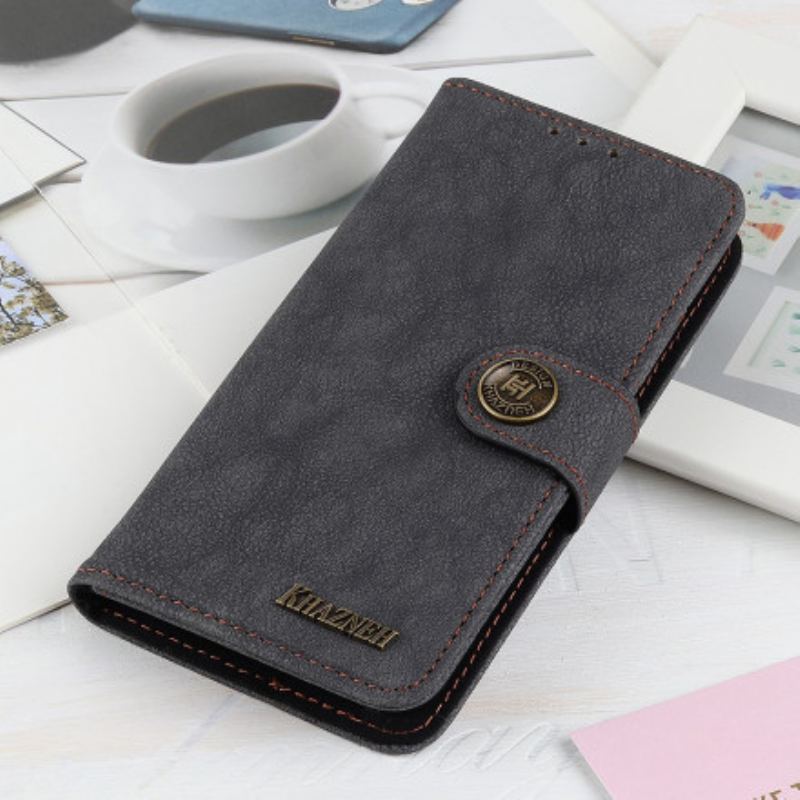 Capa Folio Para Xiaomi Mi 11 (5G) Couro Dividido Retrô Khazneh