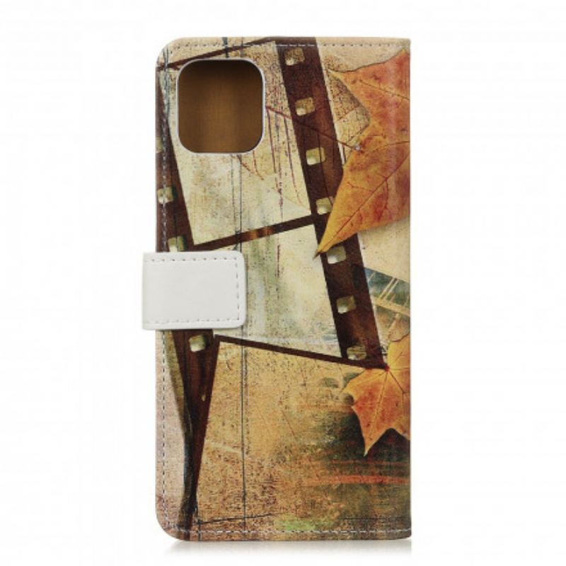 Capa Folio Para Xiaomi Mi 11 (5G) Torre Eiffel No Outono