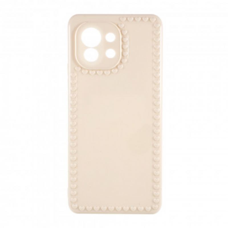 Capa Para Xiaomi Mi 11 (5G) Corações De Silicone Flexível