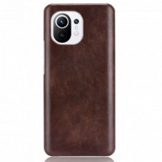 Capa Para Xiaomi Mi 11 (5G) Efeito Couro De Desempenho Lichia