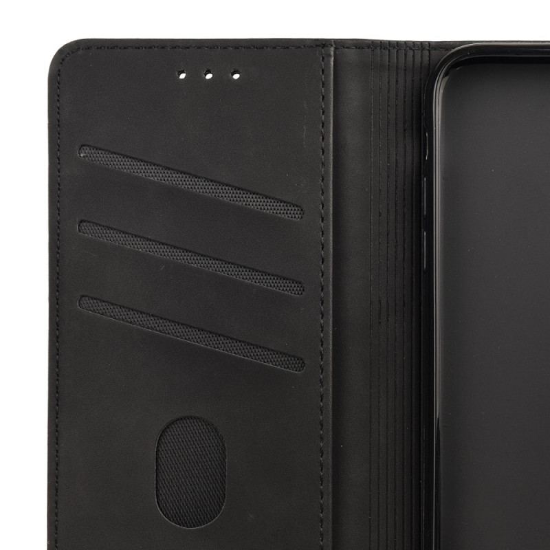 Capa De Celular Para Moto G51 5G Flip Efeito Couro Empresarial Em Dois Tons