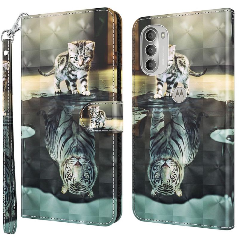 Capa De Couro Para Moto G51 5G Ernesto O Tigre