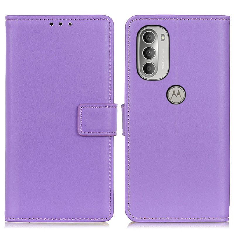 Capa Flip Para Moto G51 5G Couro Sintético Liso