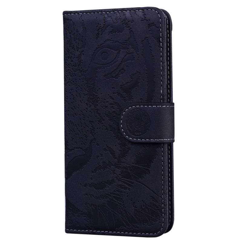 Capa Folio Para Moto G51 5G Estampa Cara De Tigre