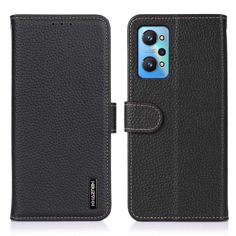 Capa De Couro Para Realme GT Neo 3T / Neo 2 Khazneh Lichia Couro