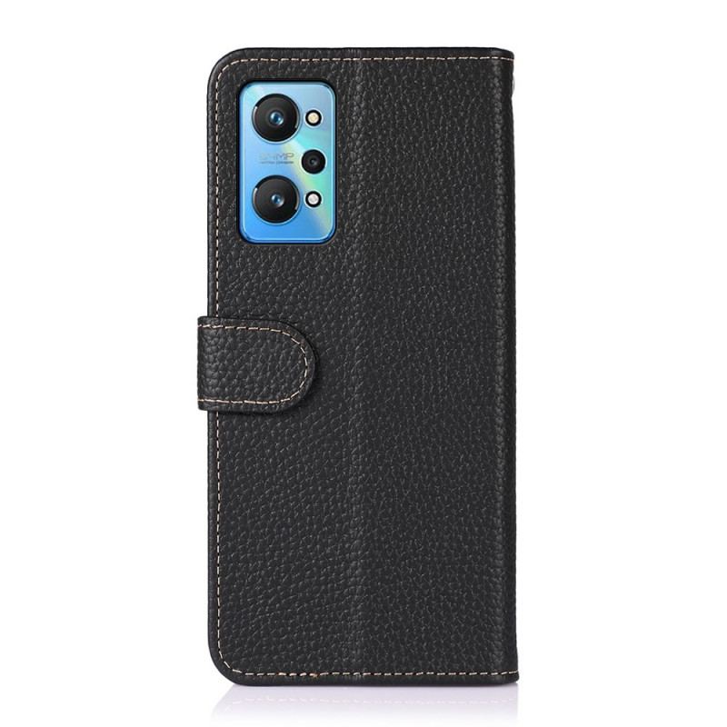 Capa De Couro Para Realme GT Neo 3T / Neo 2 Khazneh Lichia Couro