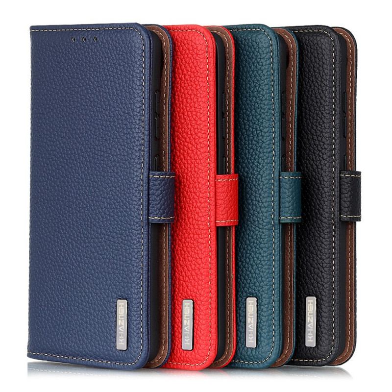 Capa De Couro Para Realme GT Neo 3T / Neo 2 Khazneh Lichia Couro