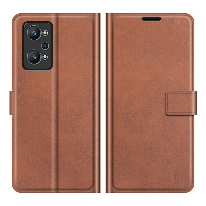 Capa De Couro Para Realme GT Neo 3T / Neo 2 Couro Sintético Fino