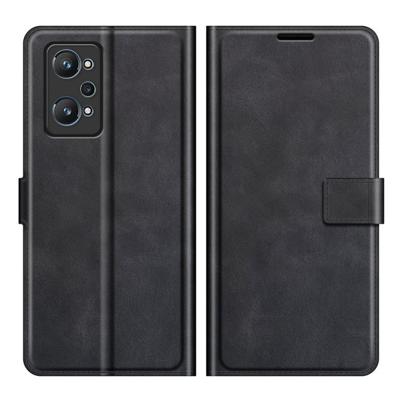 Capa De Couro Para Realme GT Neo 3T / Neo 2 Couro Sintético Fino
