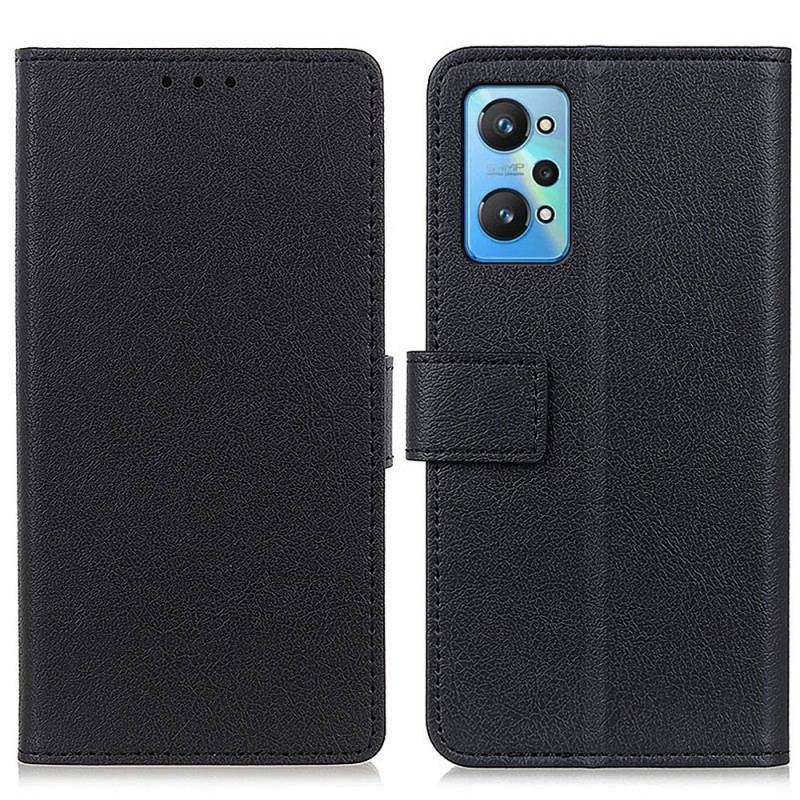 Capa De Couro Para Realme GT Neo 3T / Neo 2 Couro Sintético De Lichia Premium