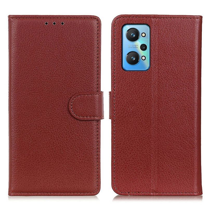 Capa Folio Para Realme GT Neo 3T / Neo 2 Tradicionalmente Lichia