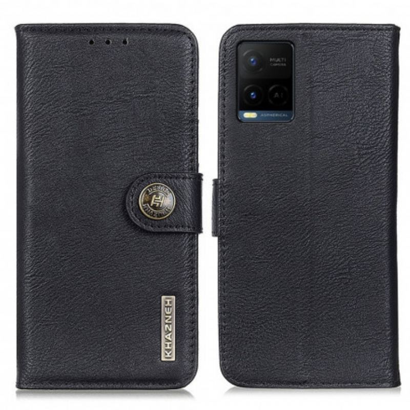 Capa Folio Para Vivo Y21 Imitação De Couro Khazneh