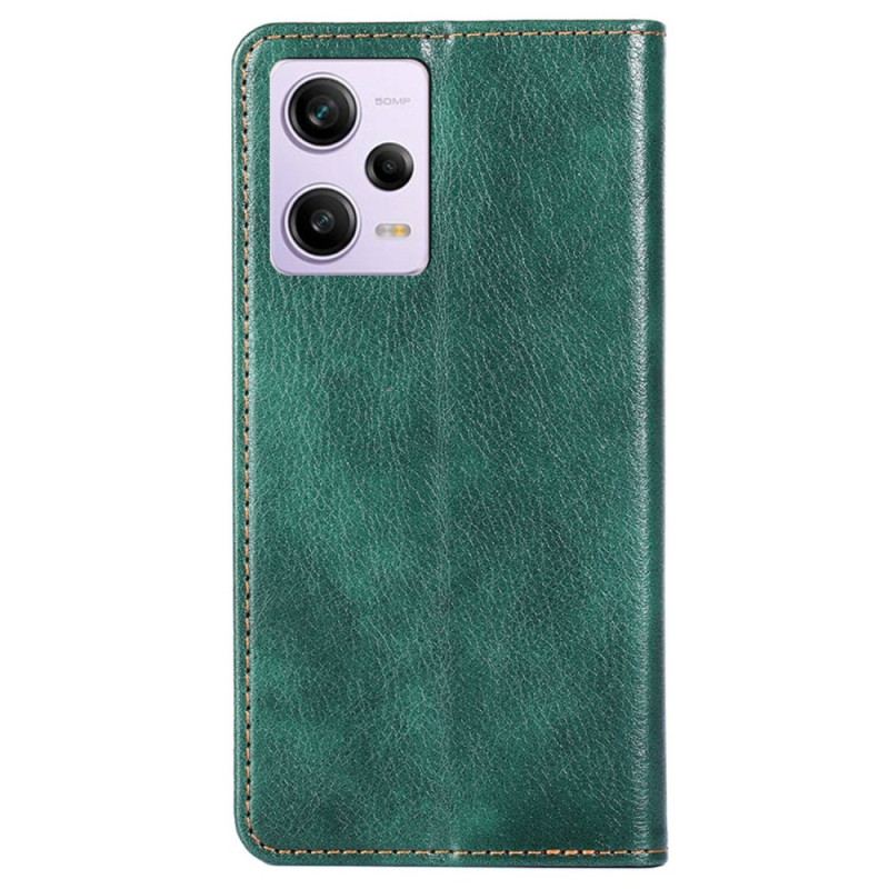 Capa De Celular Para Xiaomi Redmi Note 12 Pro Flip Costura De Couro Falso