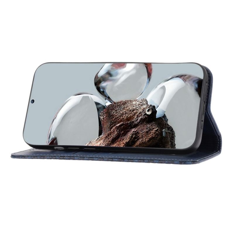 Capa De Celular Para Xiaomi Redmi Note 12 Pro Flip Estilo Couro Padrão 3d
